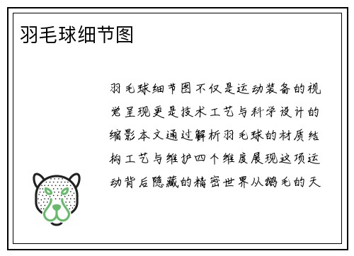 羽毛球细节图